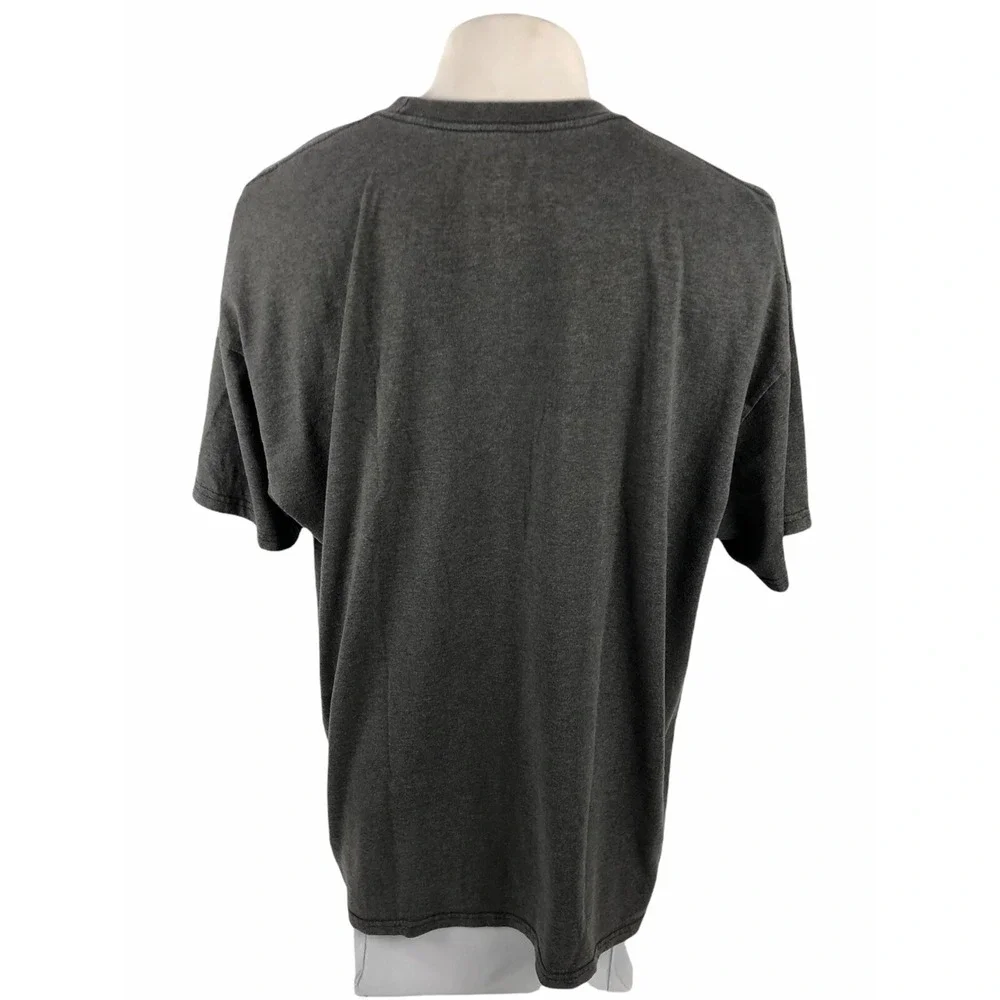 Nike Mens XL Shirt Gray Mini Swoosh Y2K Faded Look Crewneck 50/50 Vintage Tee